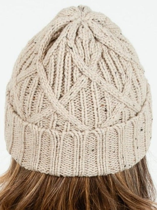 VINSON SPECKLED BEANIE-BEIGE