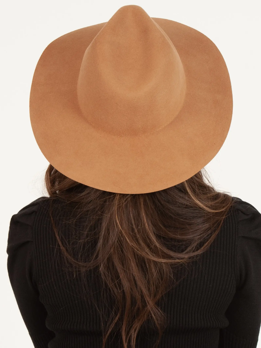 BROWN WOOL FEDORA