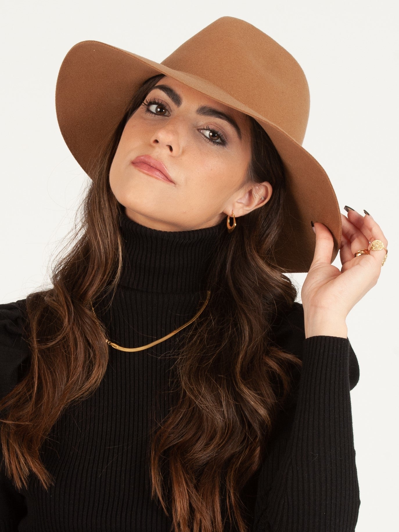 BROWN WOOL FEDORA