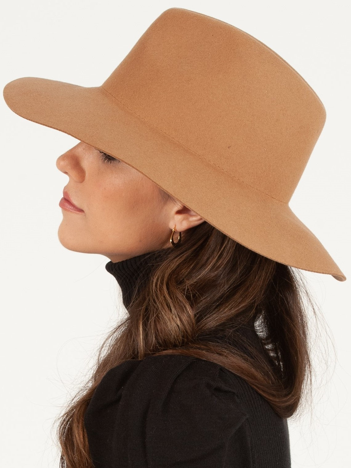 BROWN WOOL FEDORA