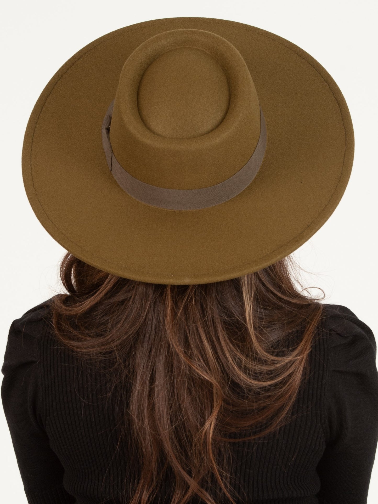 RYE VEGAN FELT BOATER HAT-OLIVE