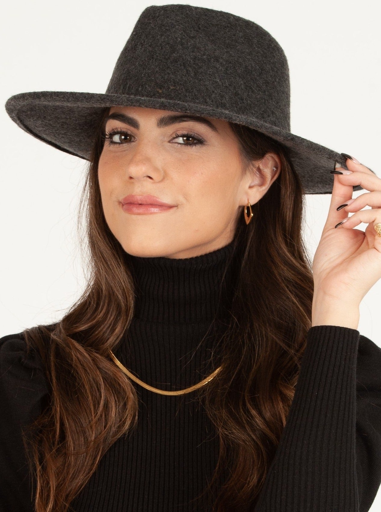 TATUM WOOL FEDORA-CHARCOAL