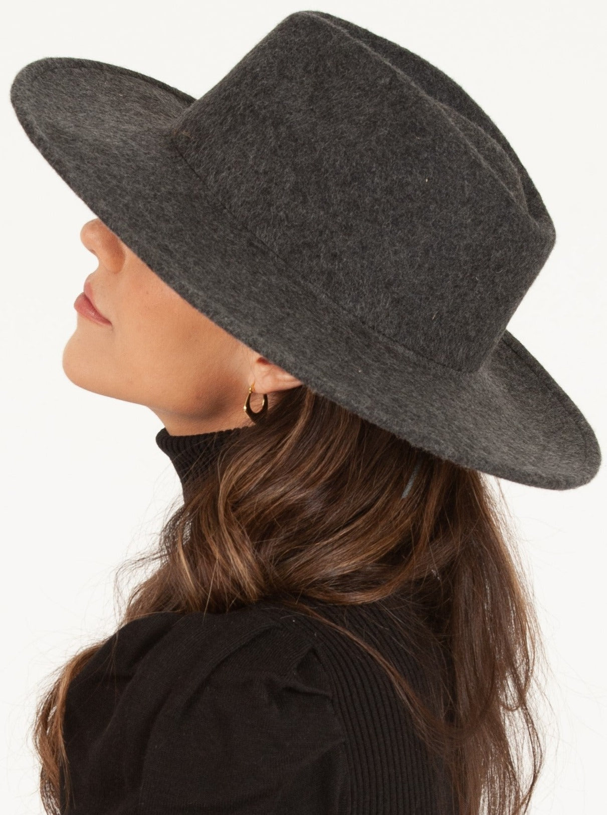 TATUM WOOL FEDORA-CHARCOAL