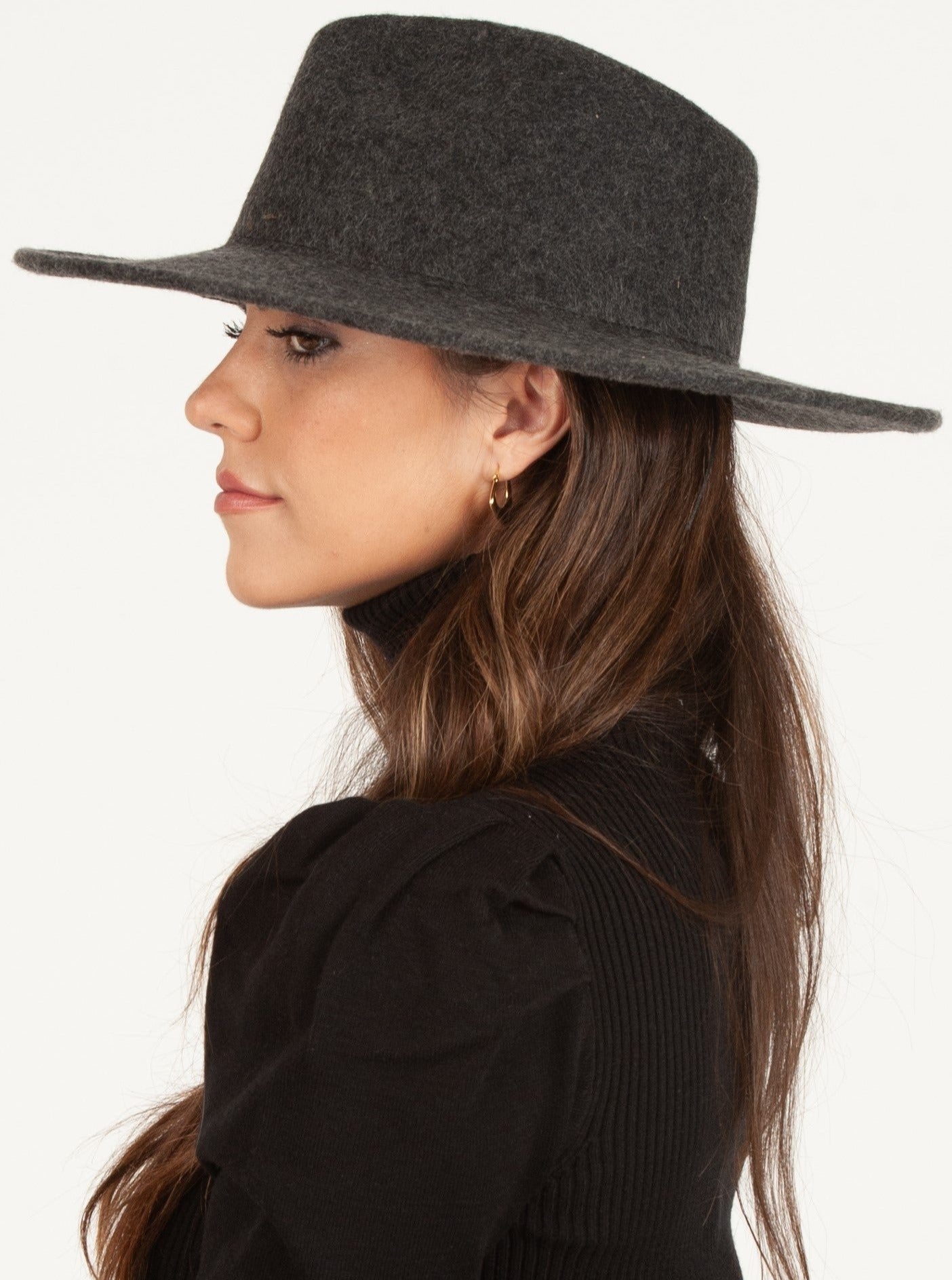 TATUM WOOL FEDORA-CHARCOAL