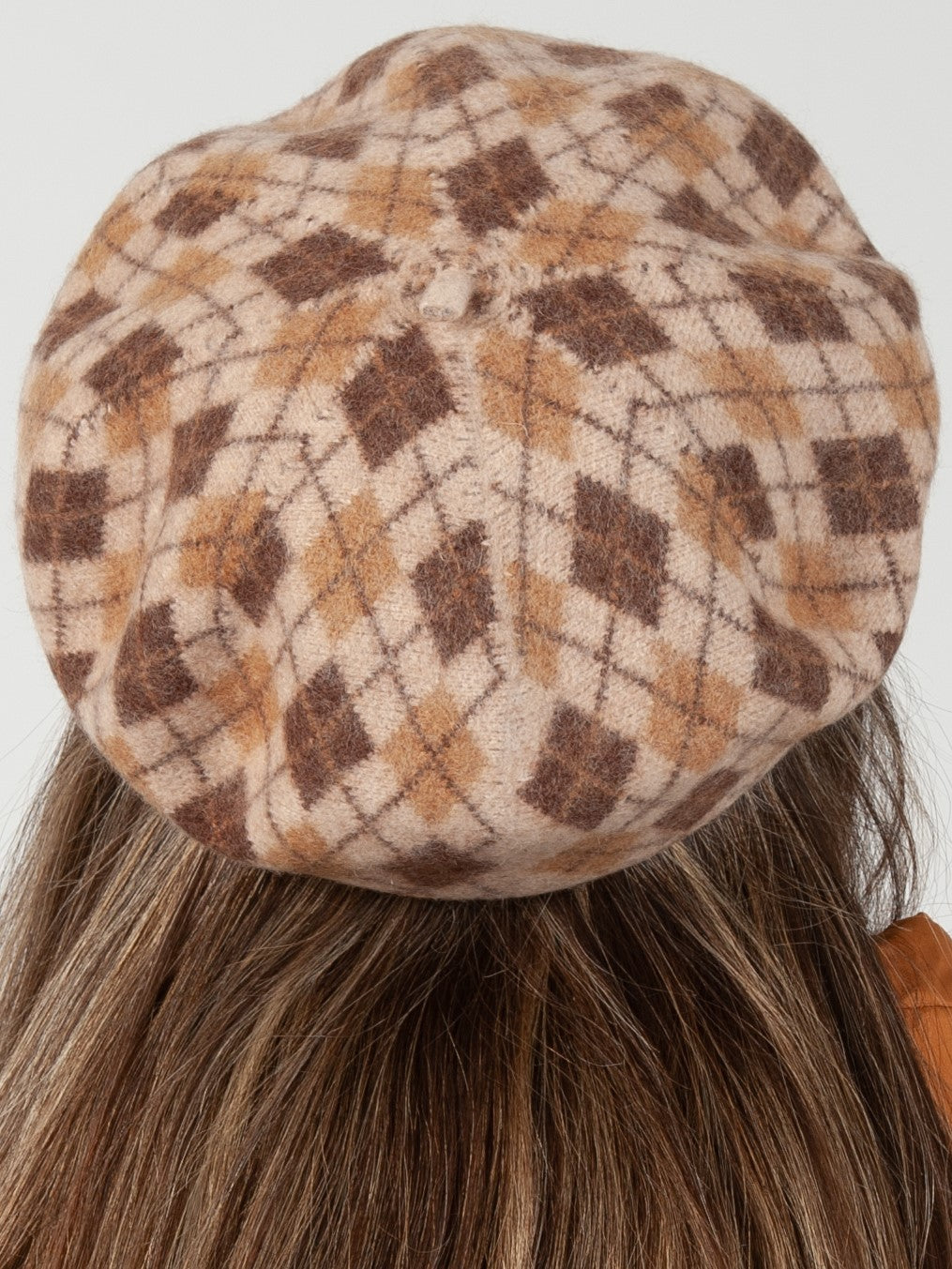 ANGIE ARGYLE BERET-BEIGE