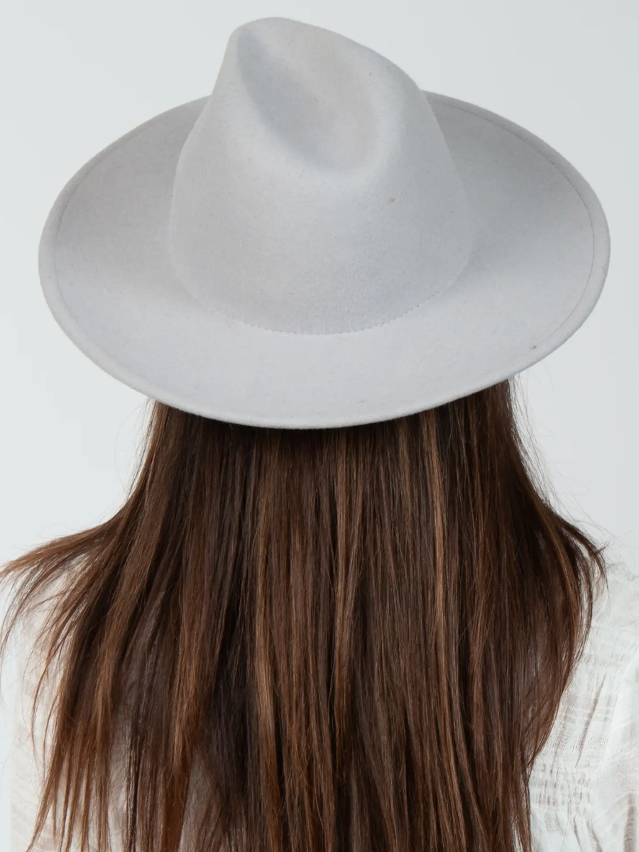 GREY WOOL FEDORA