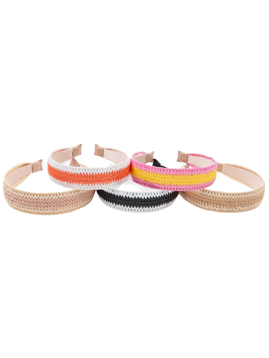 COLORBLOCKED WICKER HEADBAND