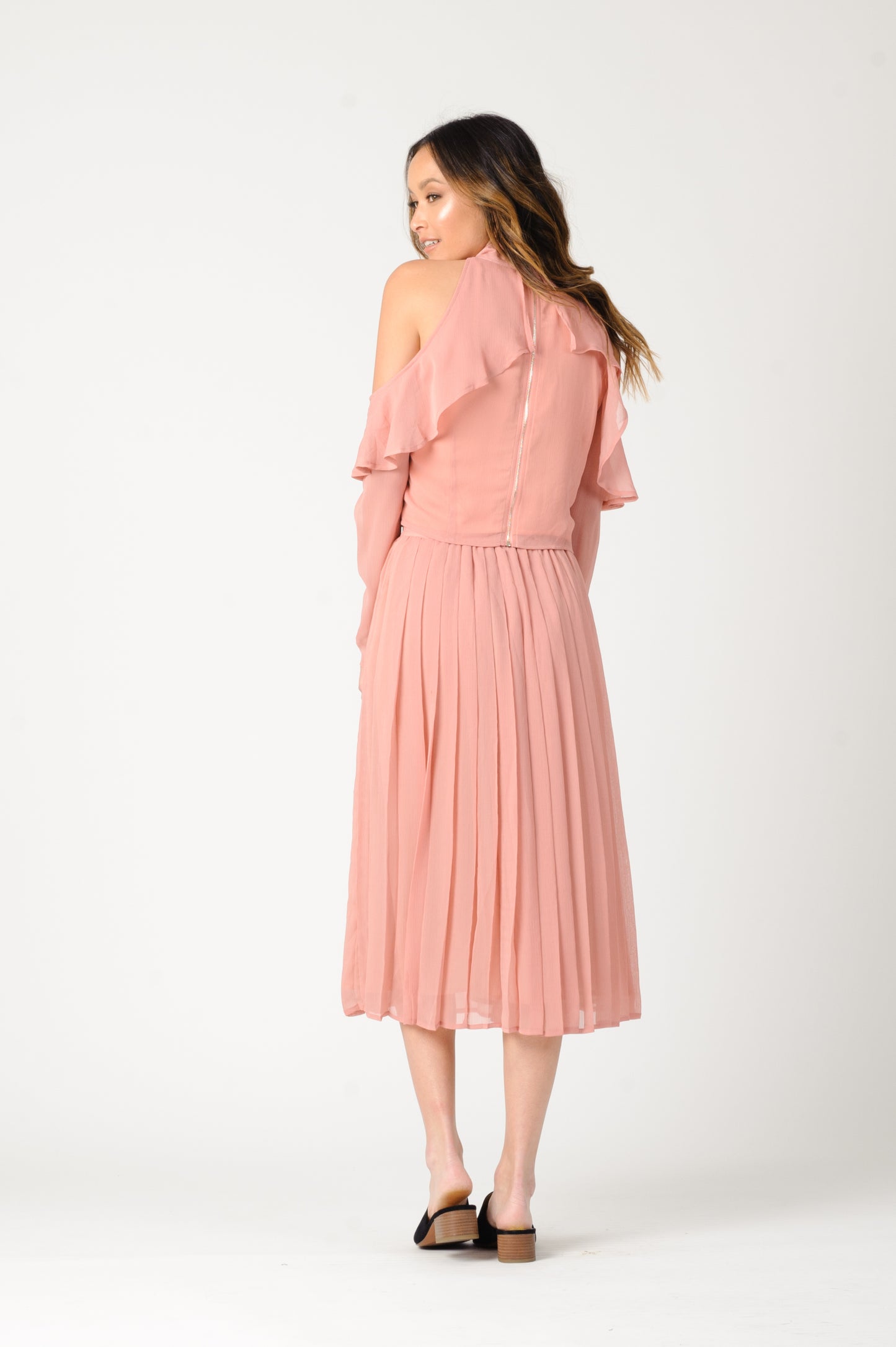 MIA COLD SHOULDER TOP-BLUSH