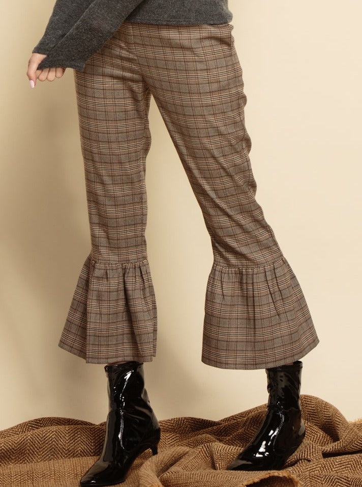 Women's Plaid Pants L / BROWN Plaid Women's Plaid Pants L / BROWN Plaid