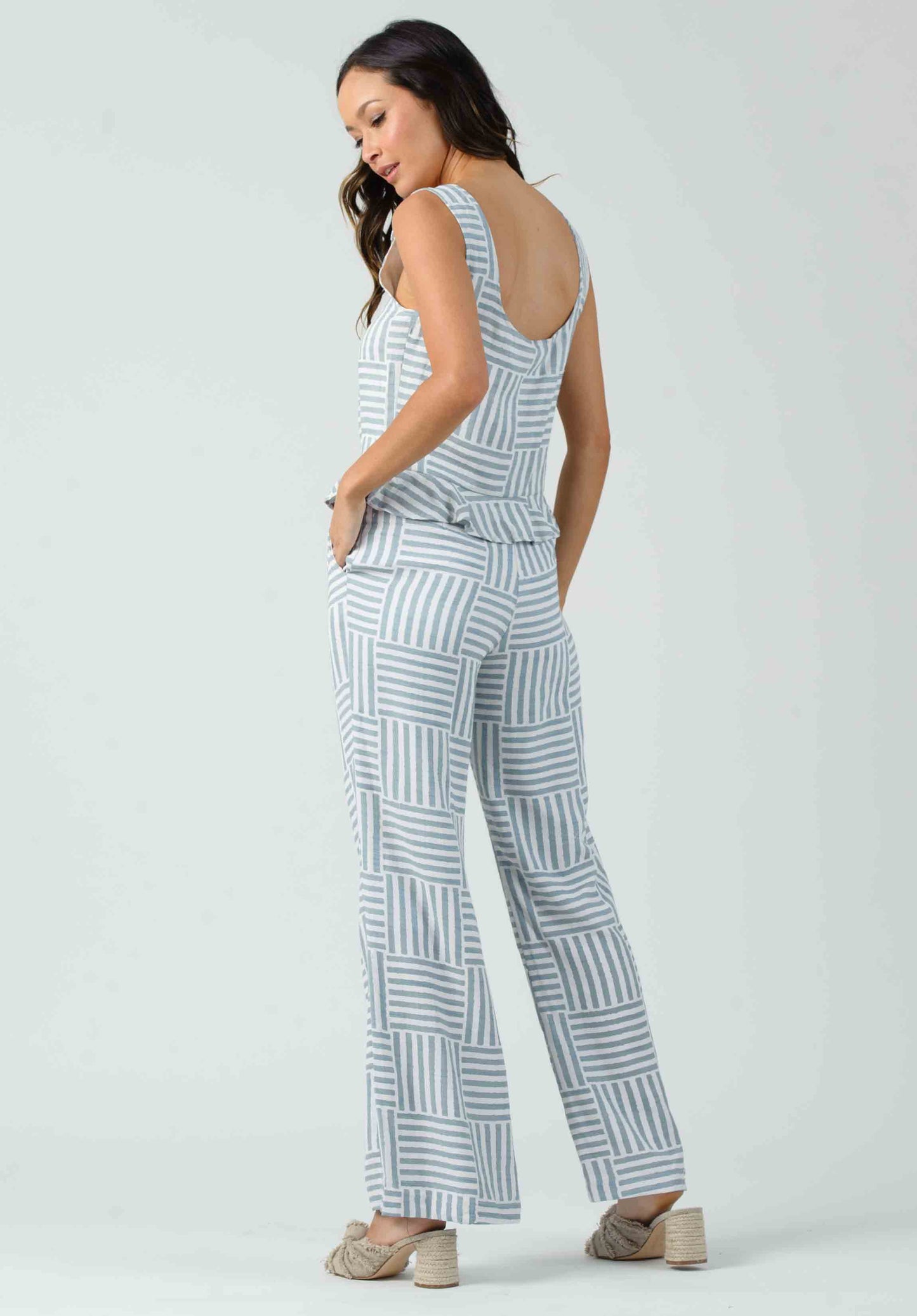 CALYTRIX PANTS-LIGHT BLUE STRIPE