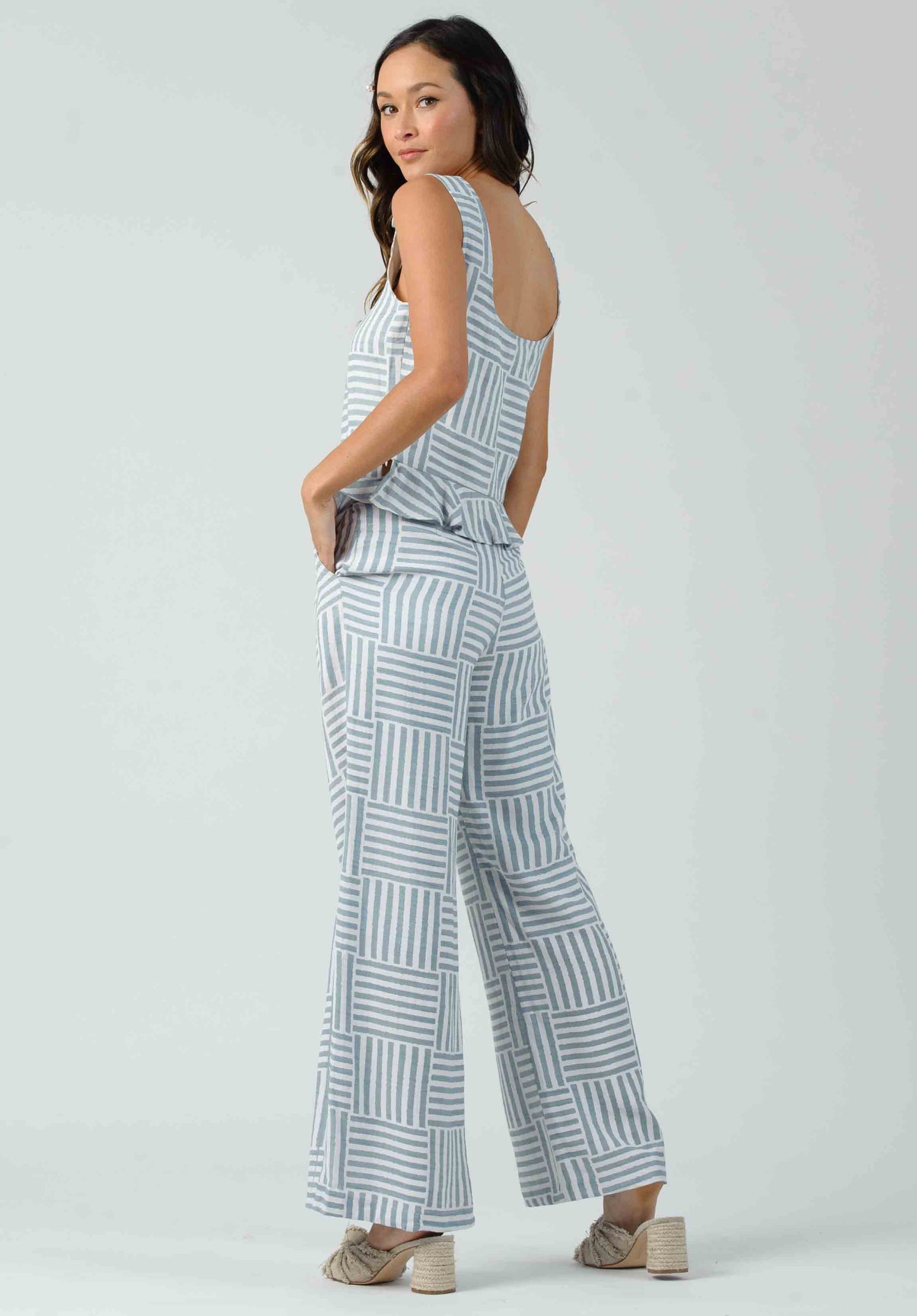 CALYTRIX PANTS-LIGHT BLUE STRIPE