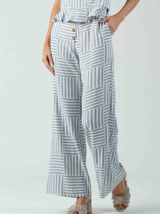 CALYTRIX PANTS-LIGHT BLUE STRIPE