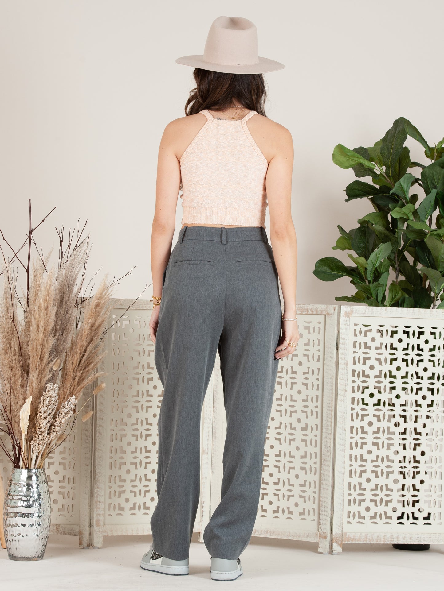 GEORGIA SWEATER CROP TOP-PEACHY