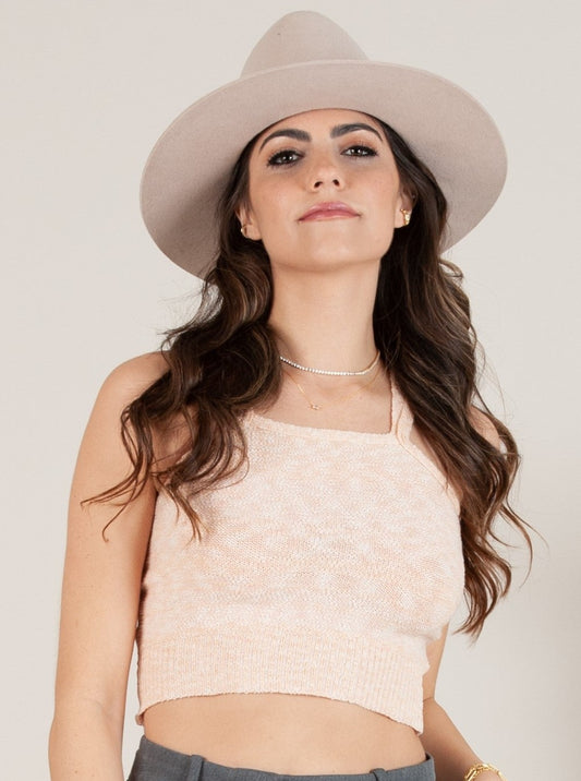 GEORGIA SWEATER CROP TOP-PEACHY
