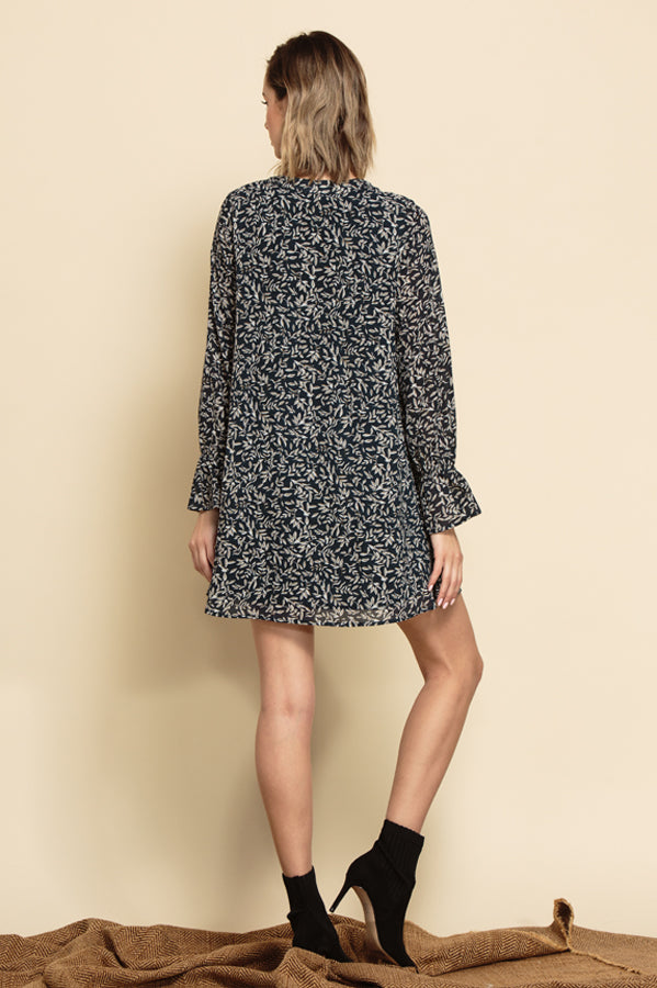 VALERIA MINI DRESS-NAVY FLORAL