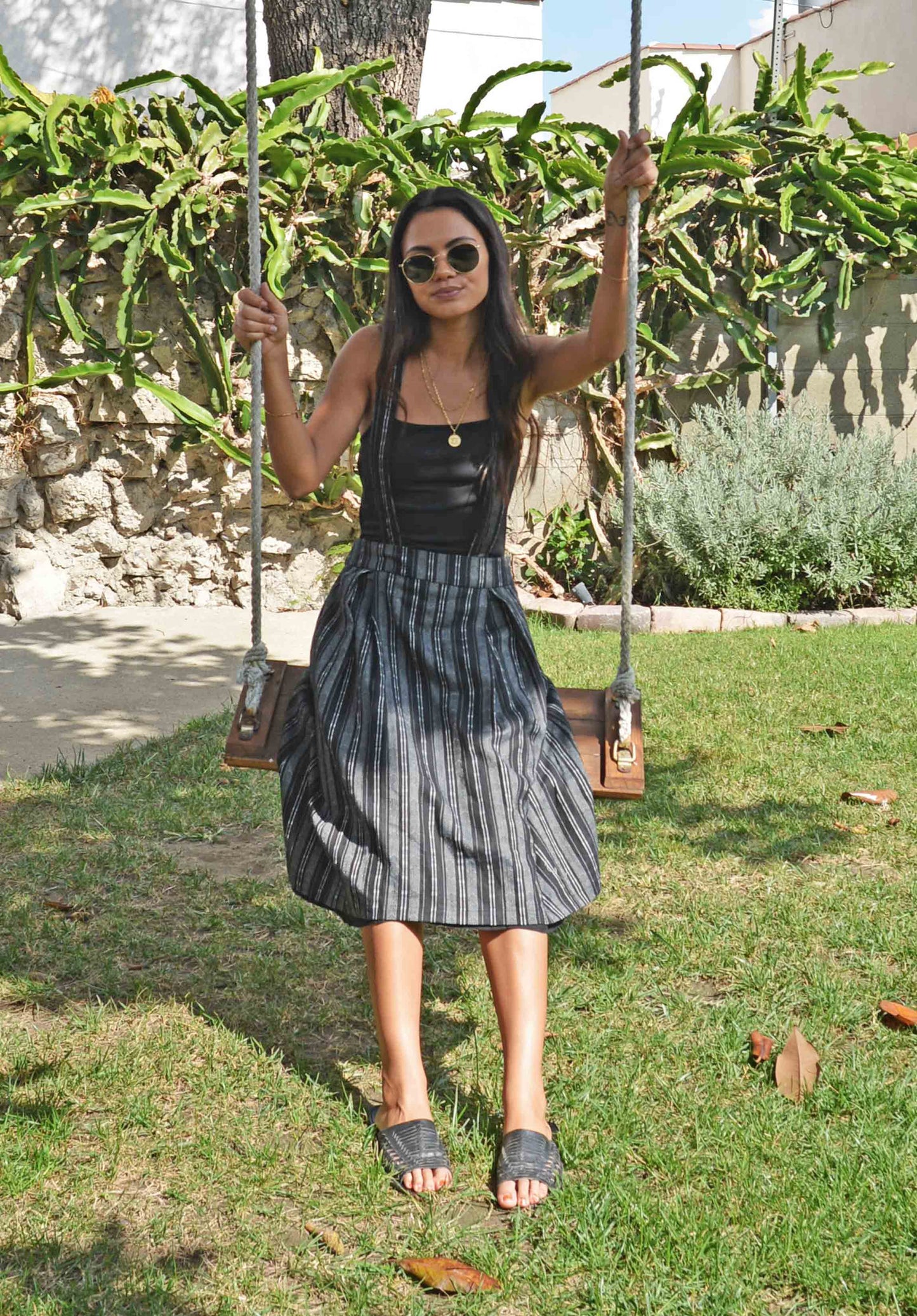 DELTA SUSPENDER DRESS-BLACK