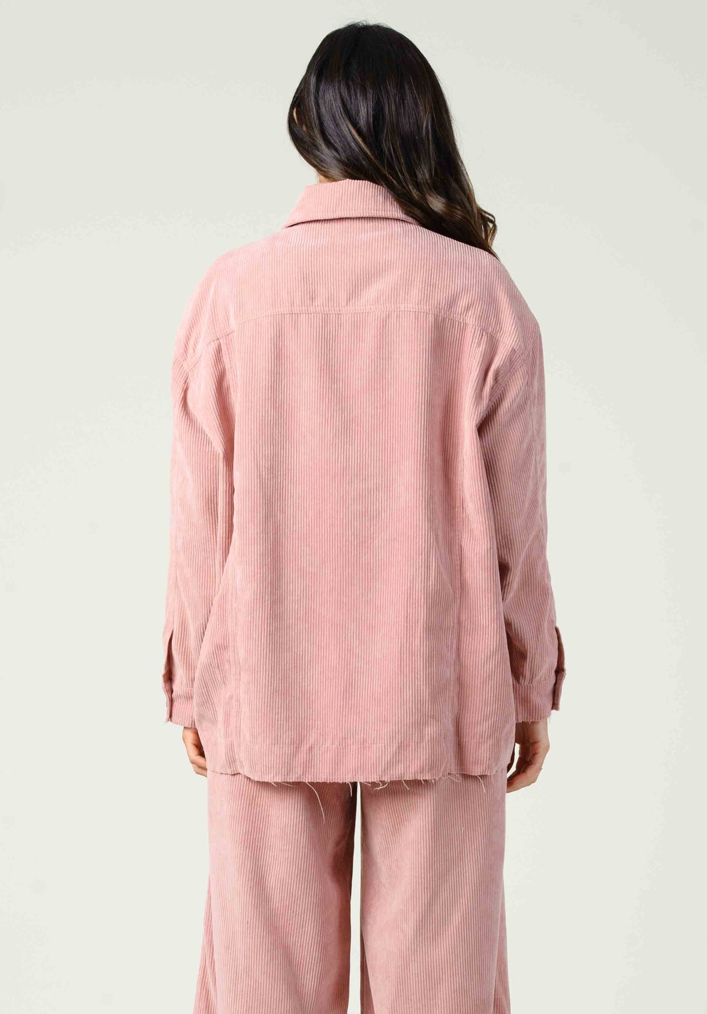 NEBBIOLO CORDUROY JACKET-DUSTY PINK