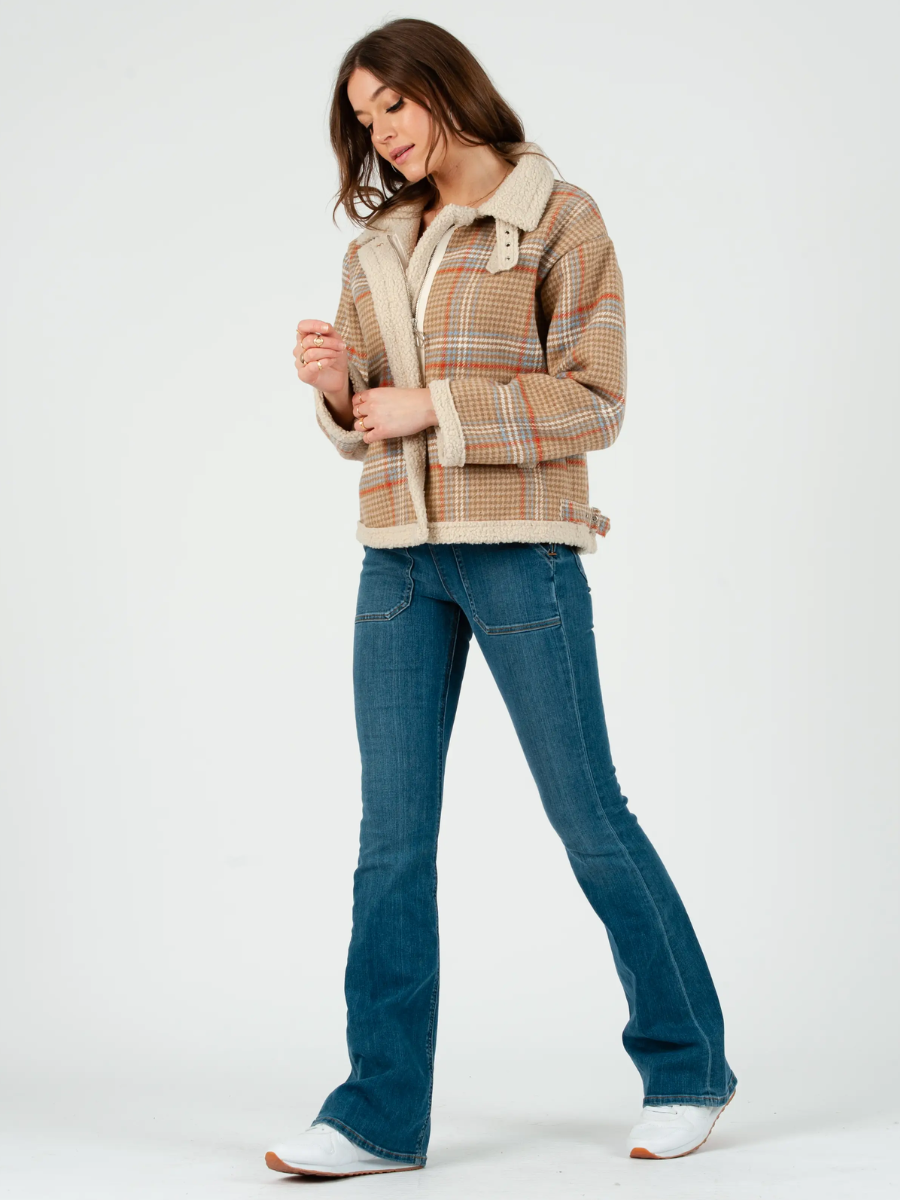 PLAID SHERPA JACKET