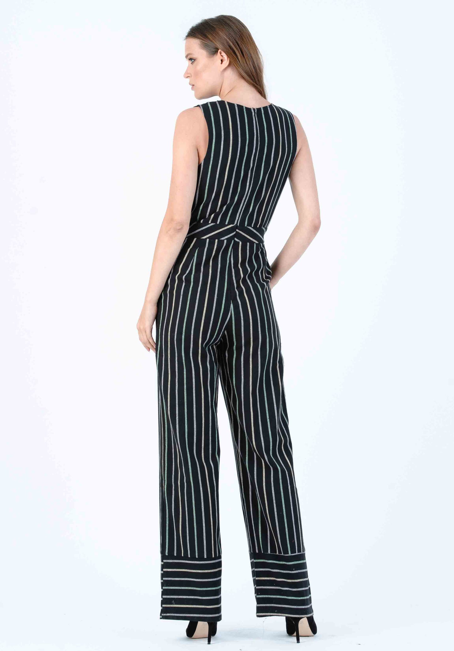 FERN JUMPSUIT-BLACK STRIPE