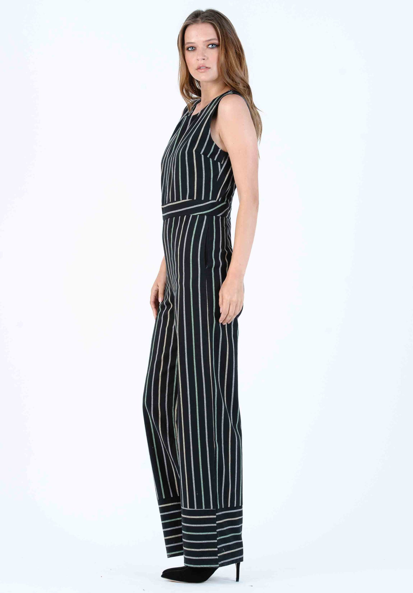 FERN JUMPSUIT-BLACK STRIPE