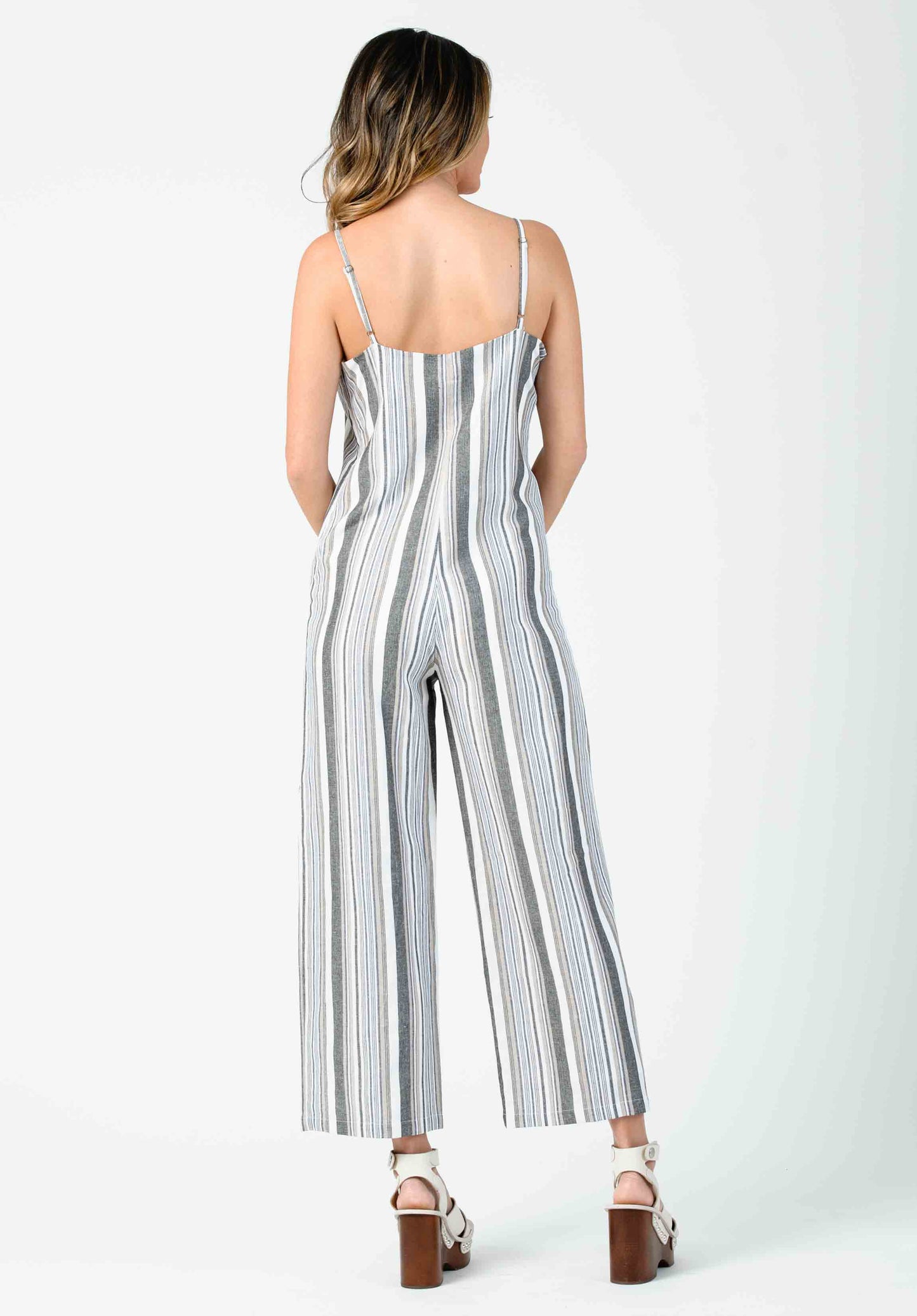 MOJAVE JUMPSUIT-NAVY WHITE STRIPE