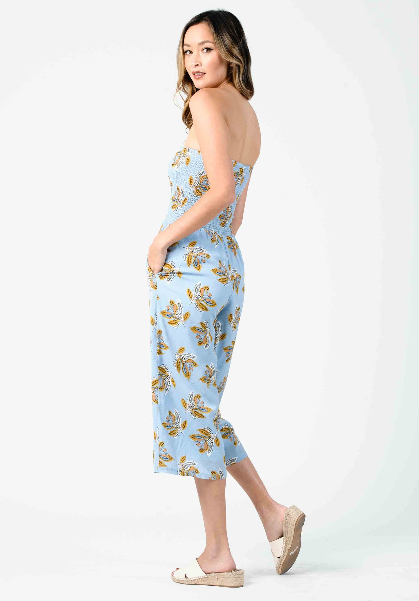 DELPHINE JUMPSUIT-SKY BLUE FLORAL