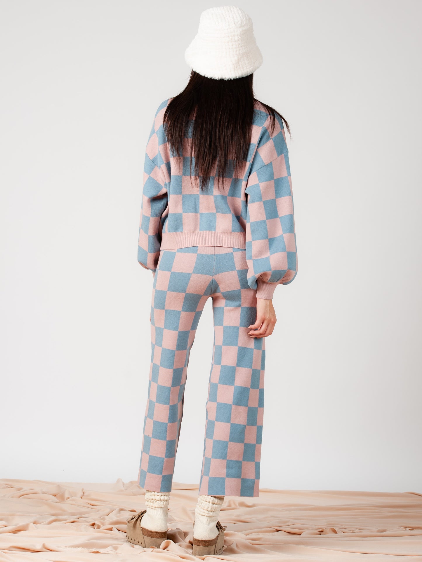 CHECKERED SWEATER SET
