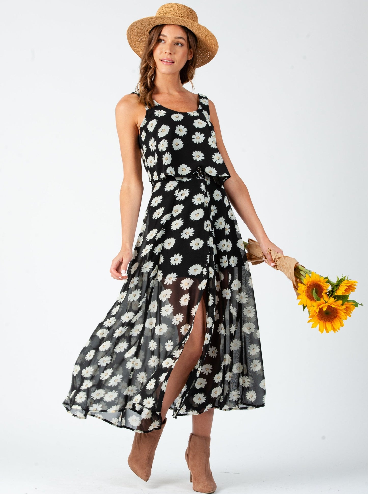 DAISY MAXI SKIRT-BLACK