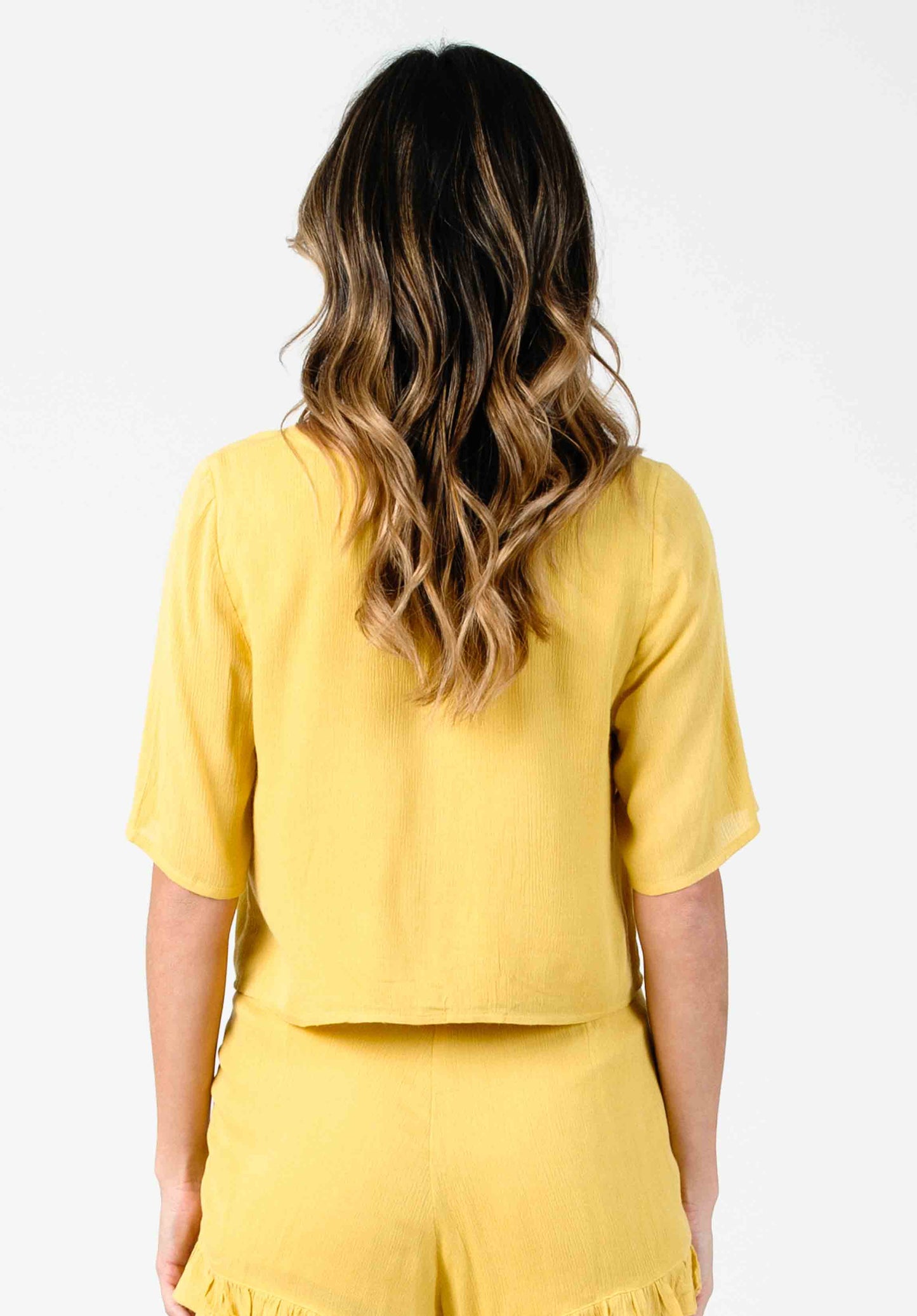 Women's Short Sleeve Button Down Top