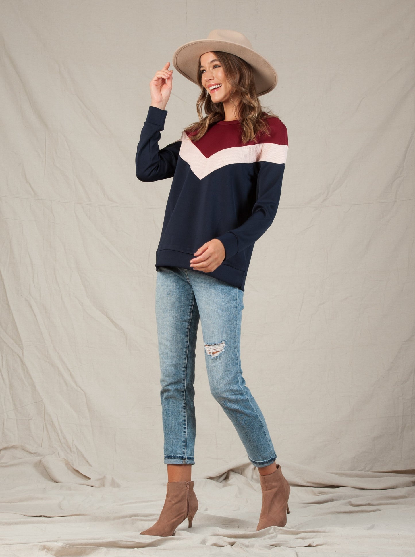 CARDINAL COLOR BLOCKED TOP-CARDINAL