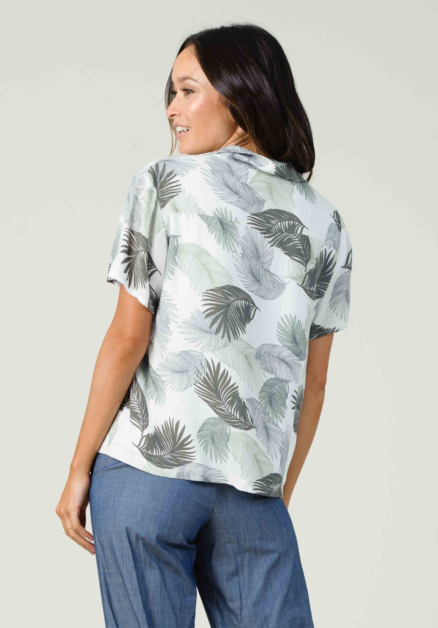 IVY POCKET FRONT BUTTON UP-SABEL PALM