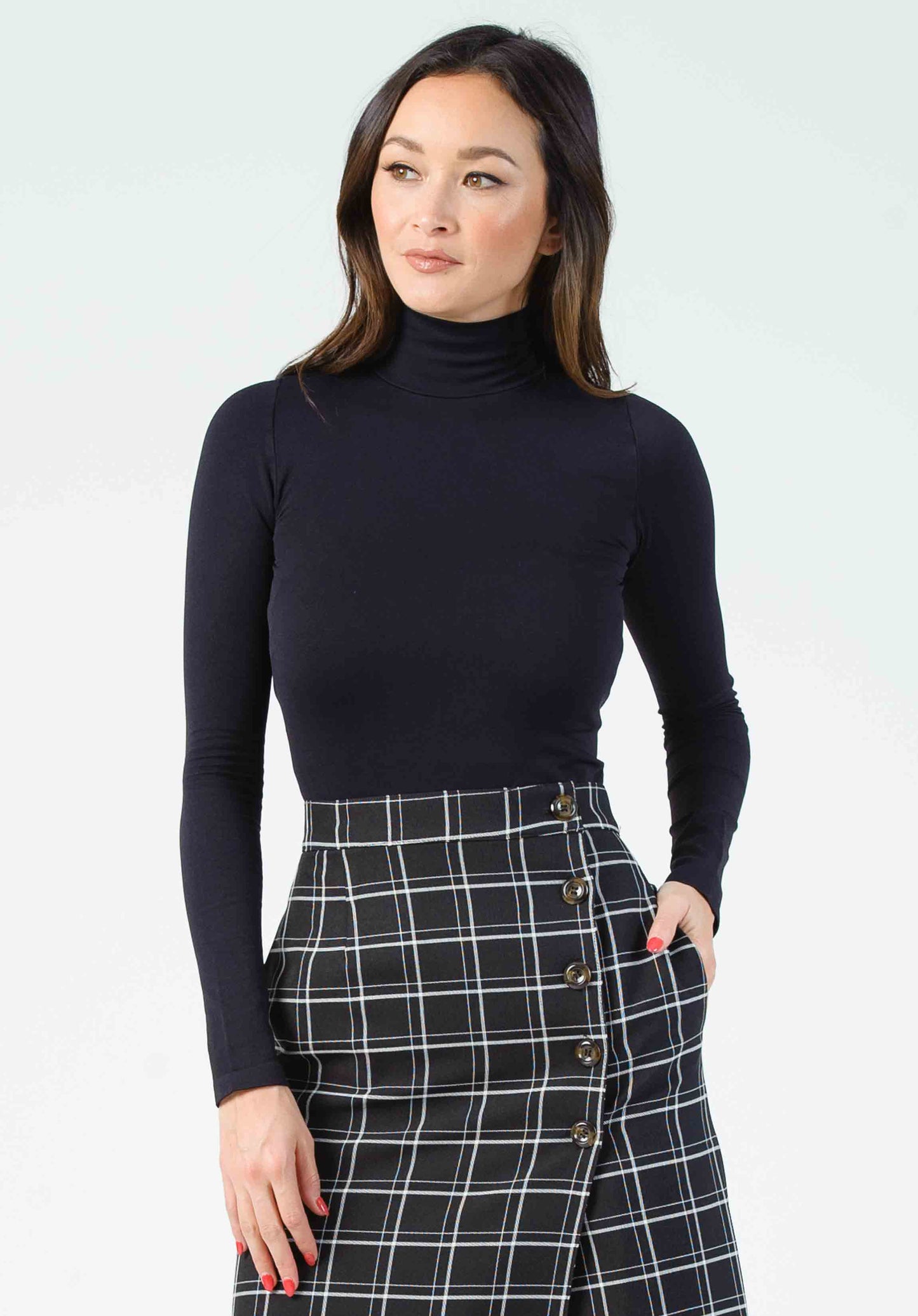 Women's Seamless Mock Neck Top