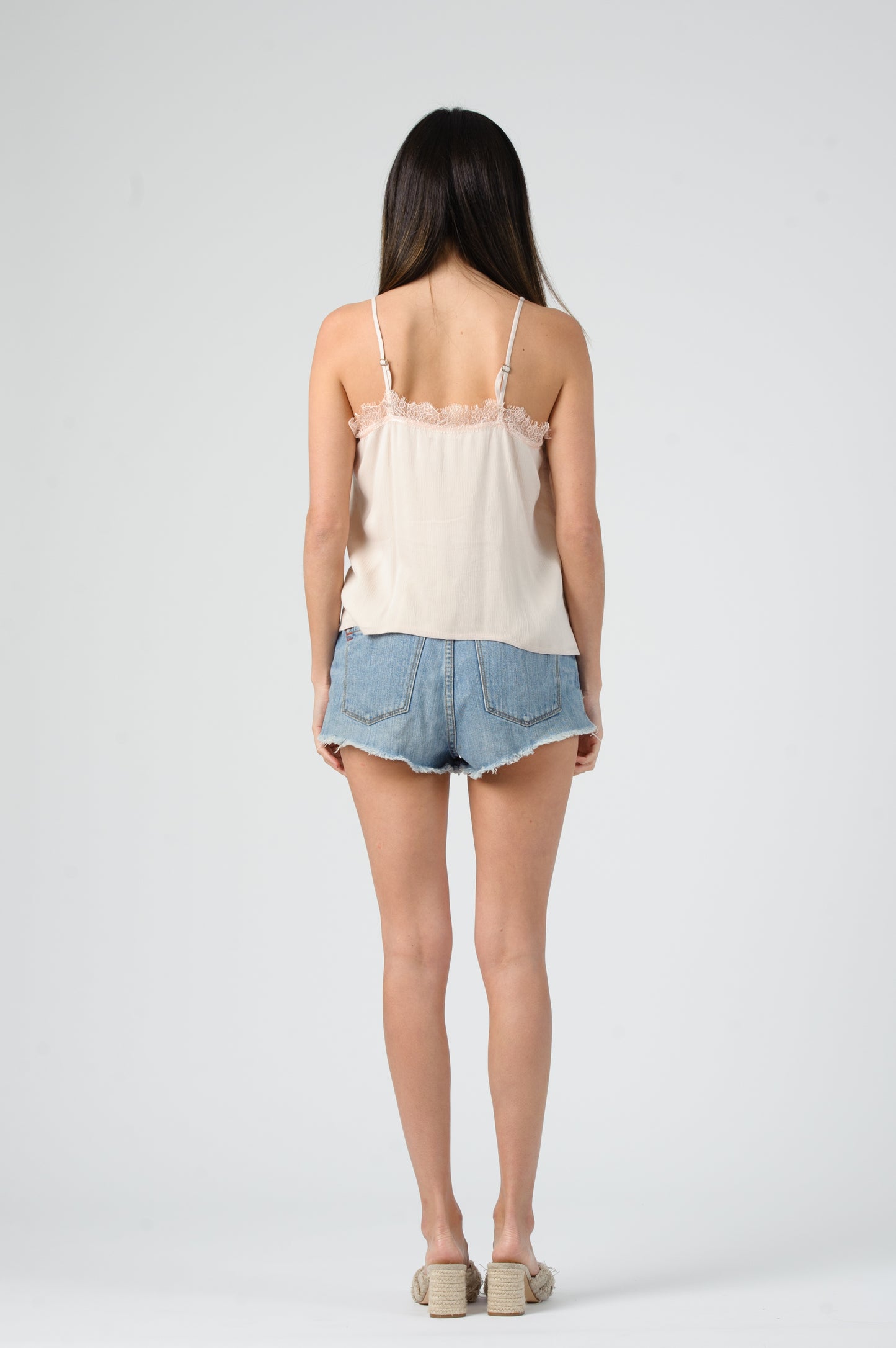 AMELIE SQUARE NECK CAMI WITH LACE-OFF-WHITE