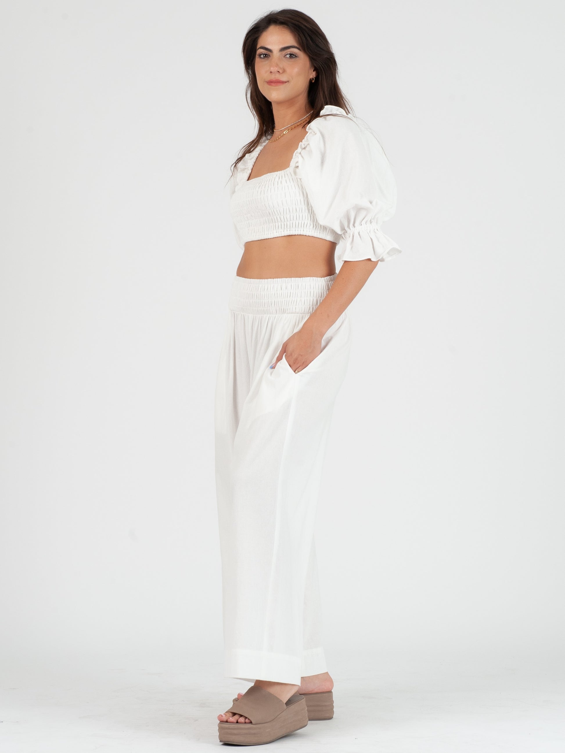 WHITE TWO PIECE SET
