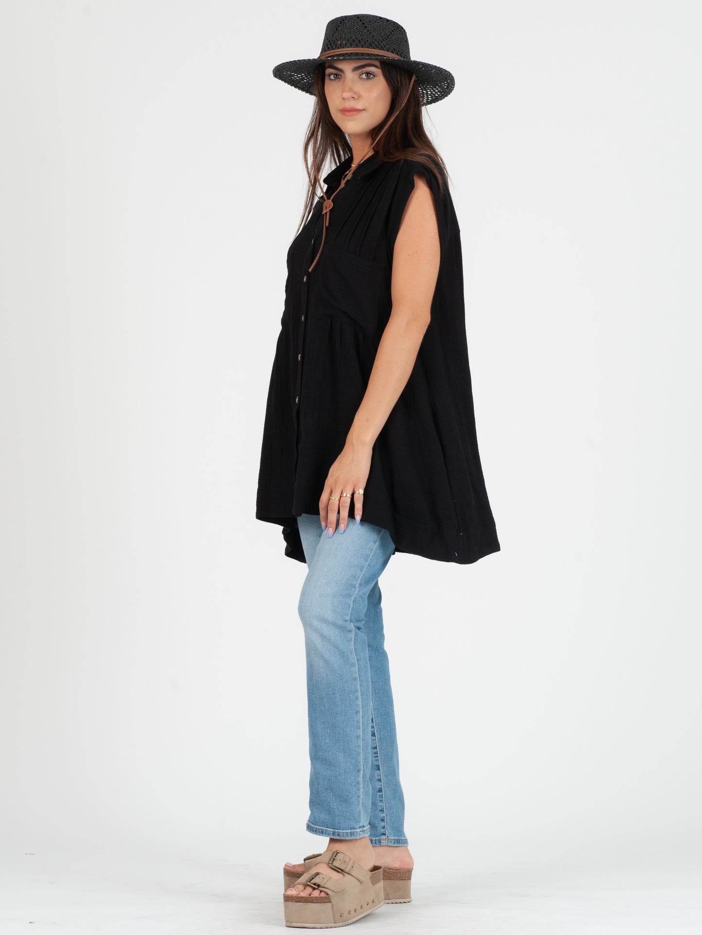 BLACK BOHO TUNIC