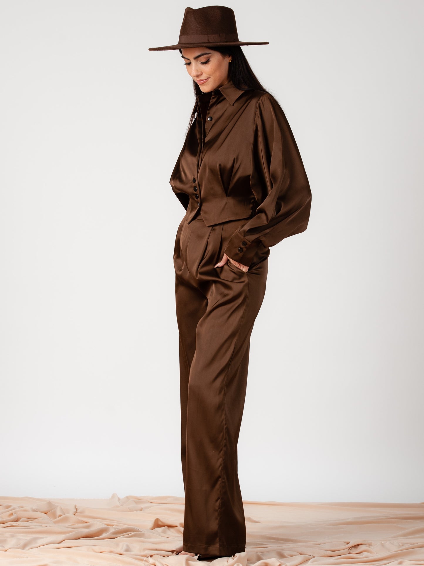 BROWN SUIT SET