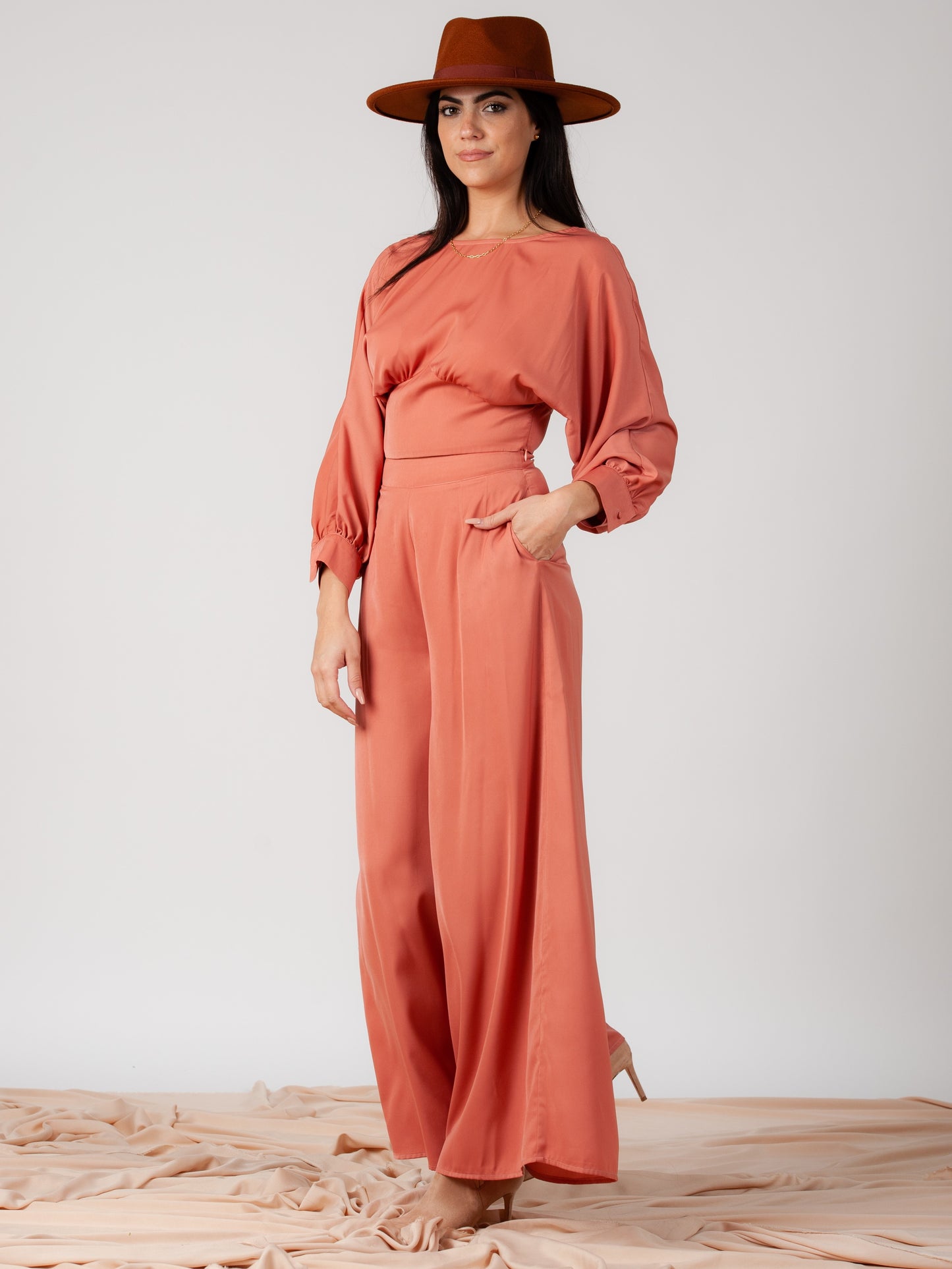 SATIN TWO PIECE SET