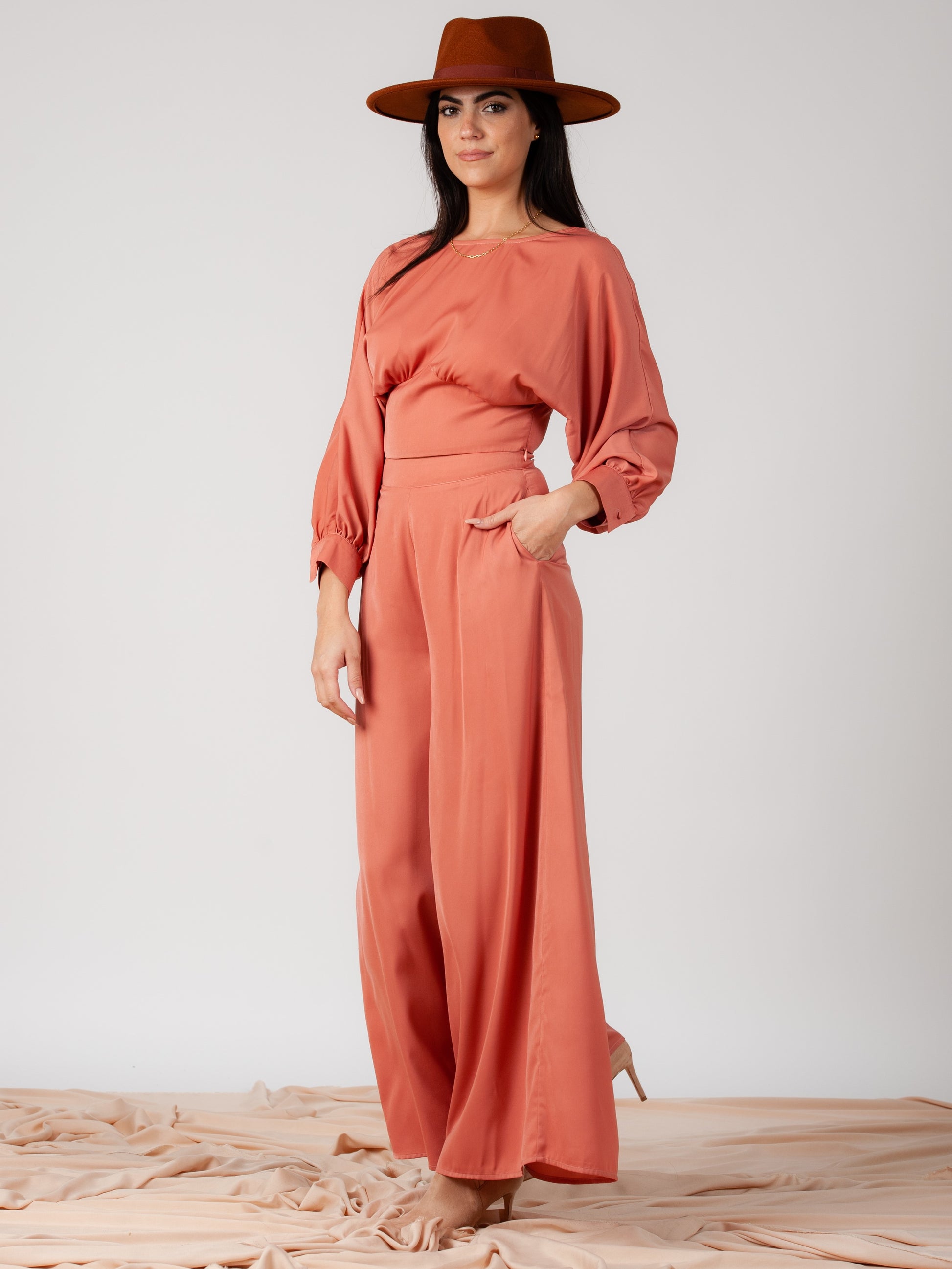 SATIN TWO PIECE SET