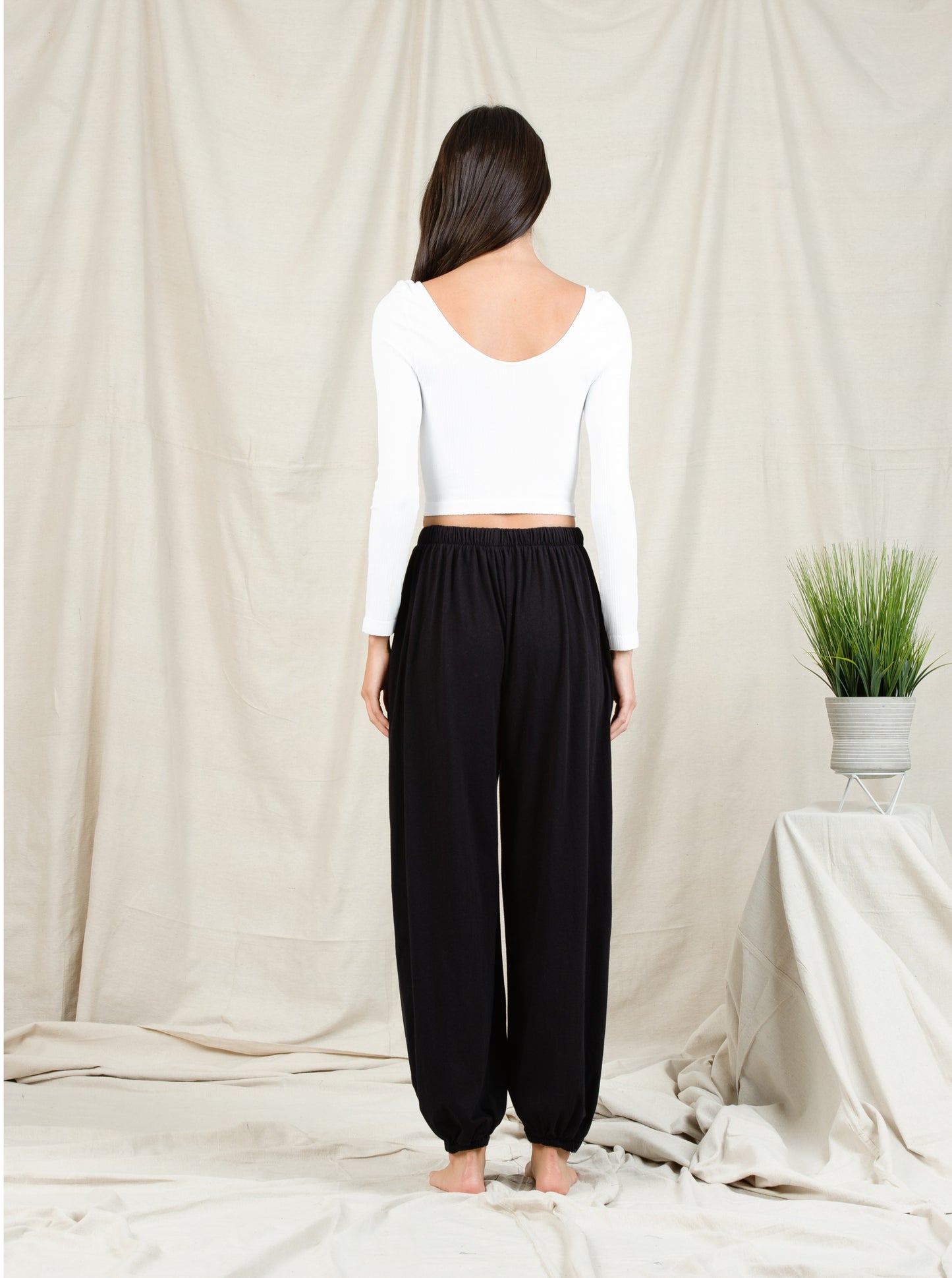 BRENDA LS CROP TOP-WHITE