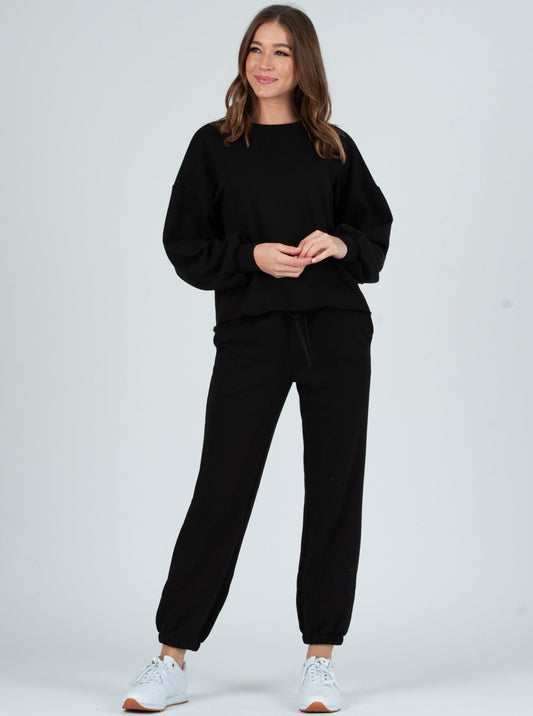 FAYE SWEATSHIRT SET-BLACK