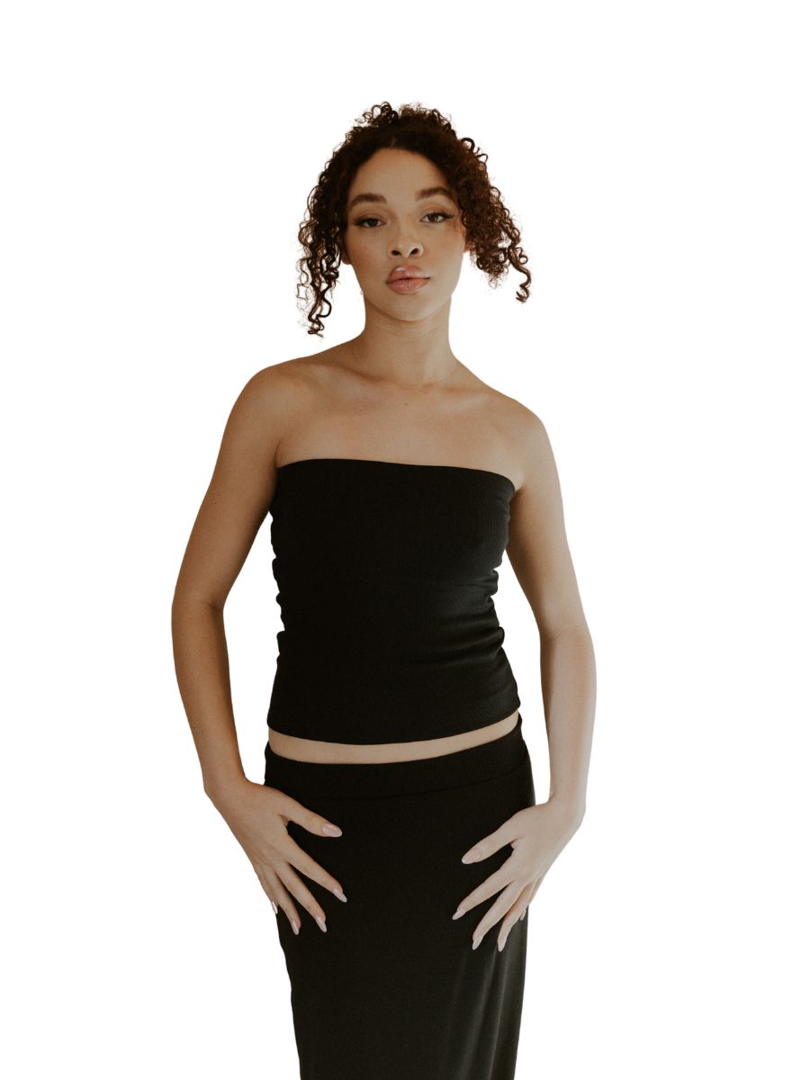 TANYA CLASSIC TUBE TOP-BLACK