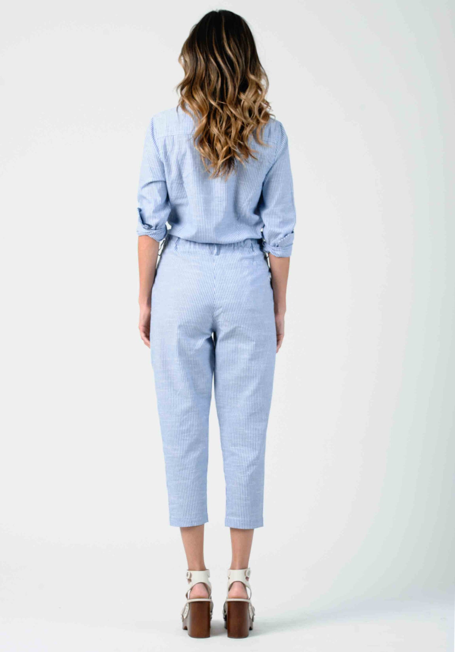 ZINNEA BOILER JUMPSUIT-BLUE STRIPE