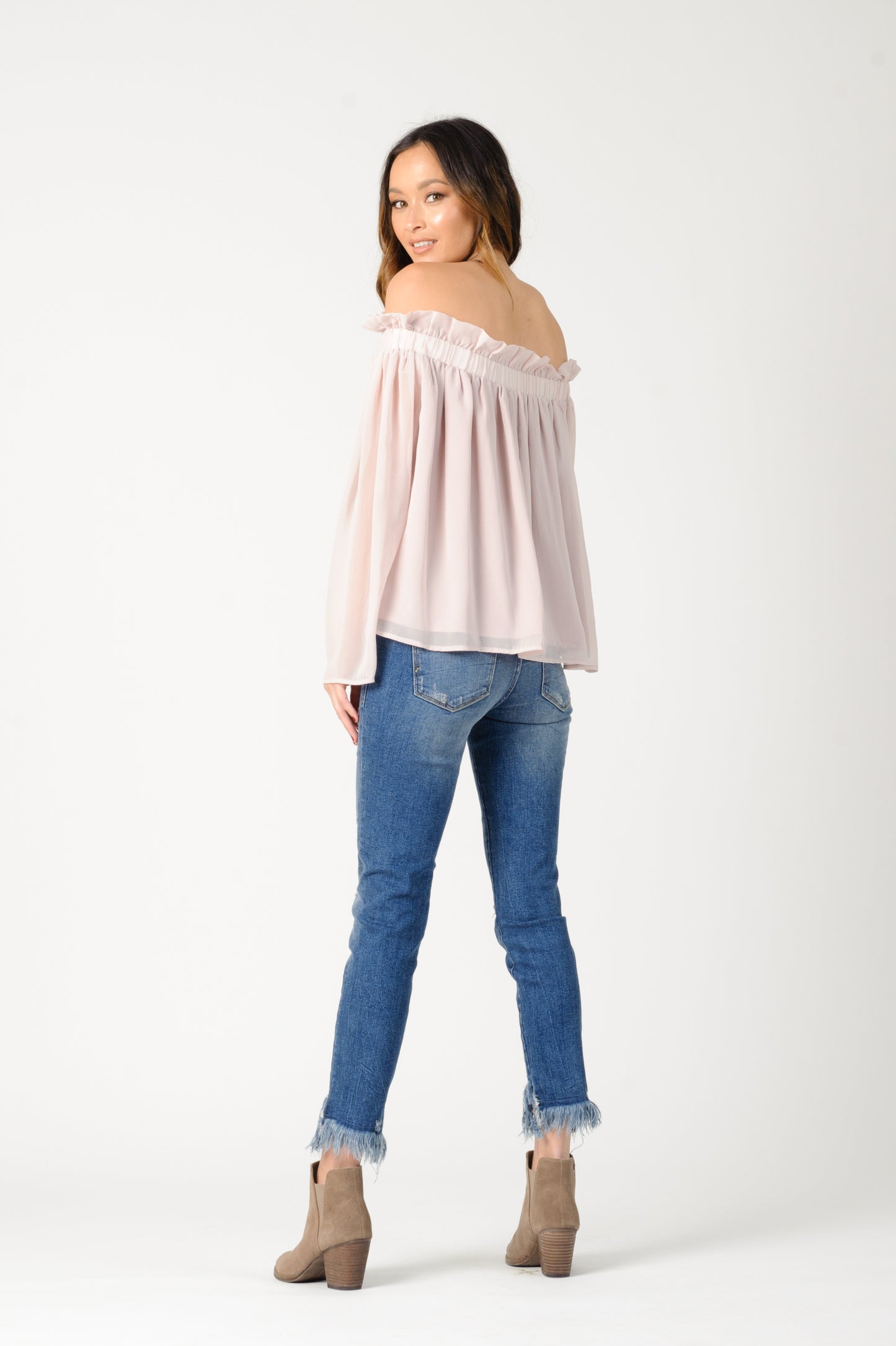 LEYLA OFF THE SHOULDER BLOUSE-WHITE