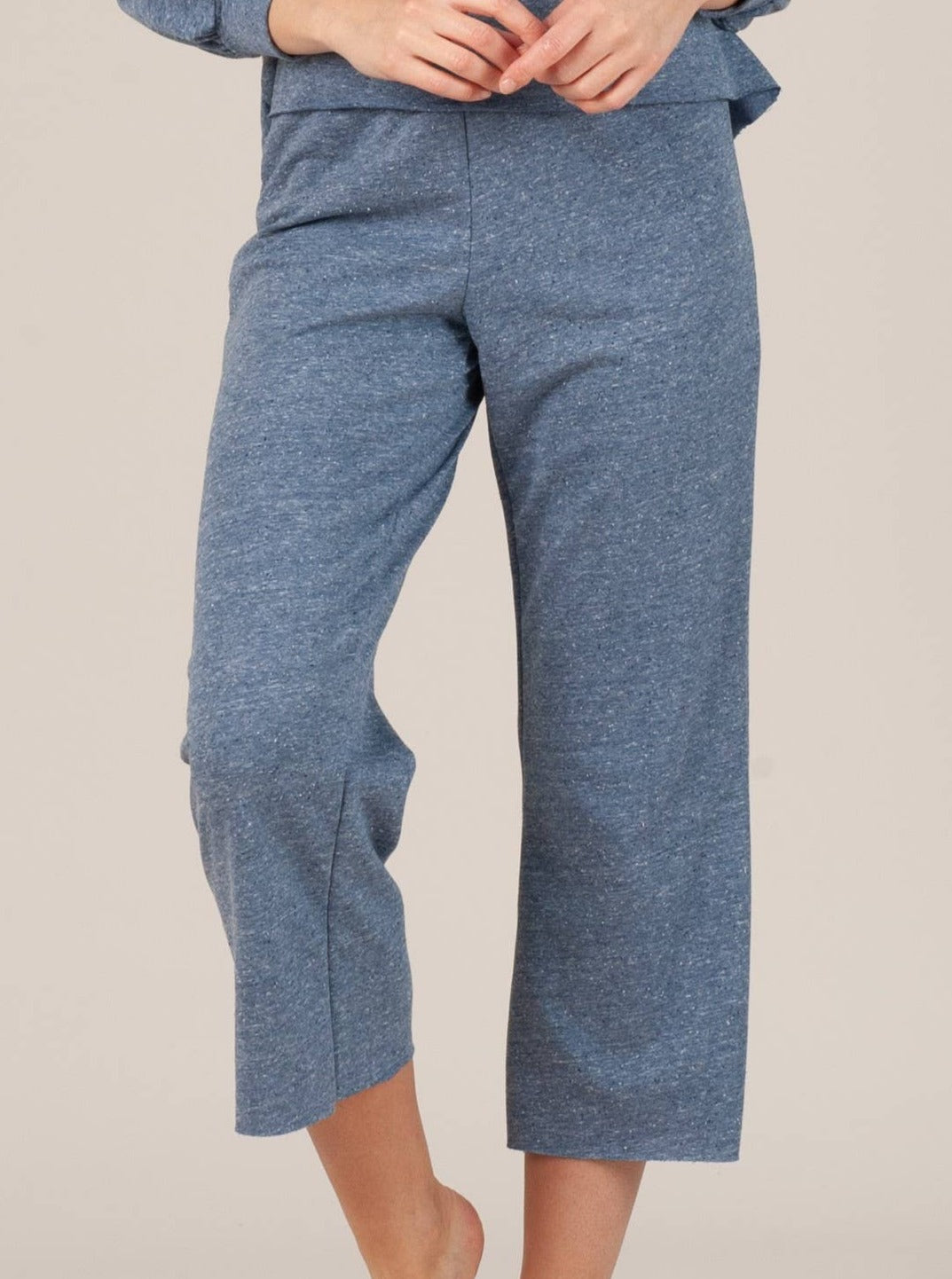 AUBRETTE CROPPED SWEATPANT-BLUE