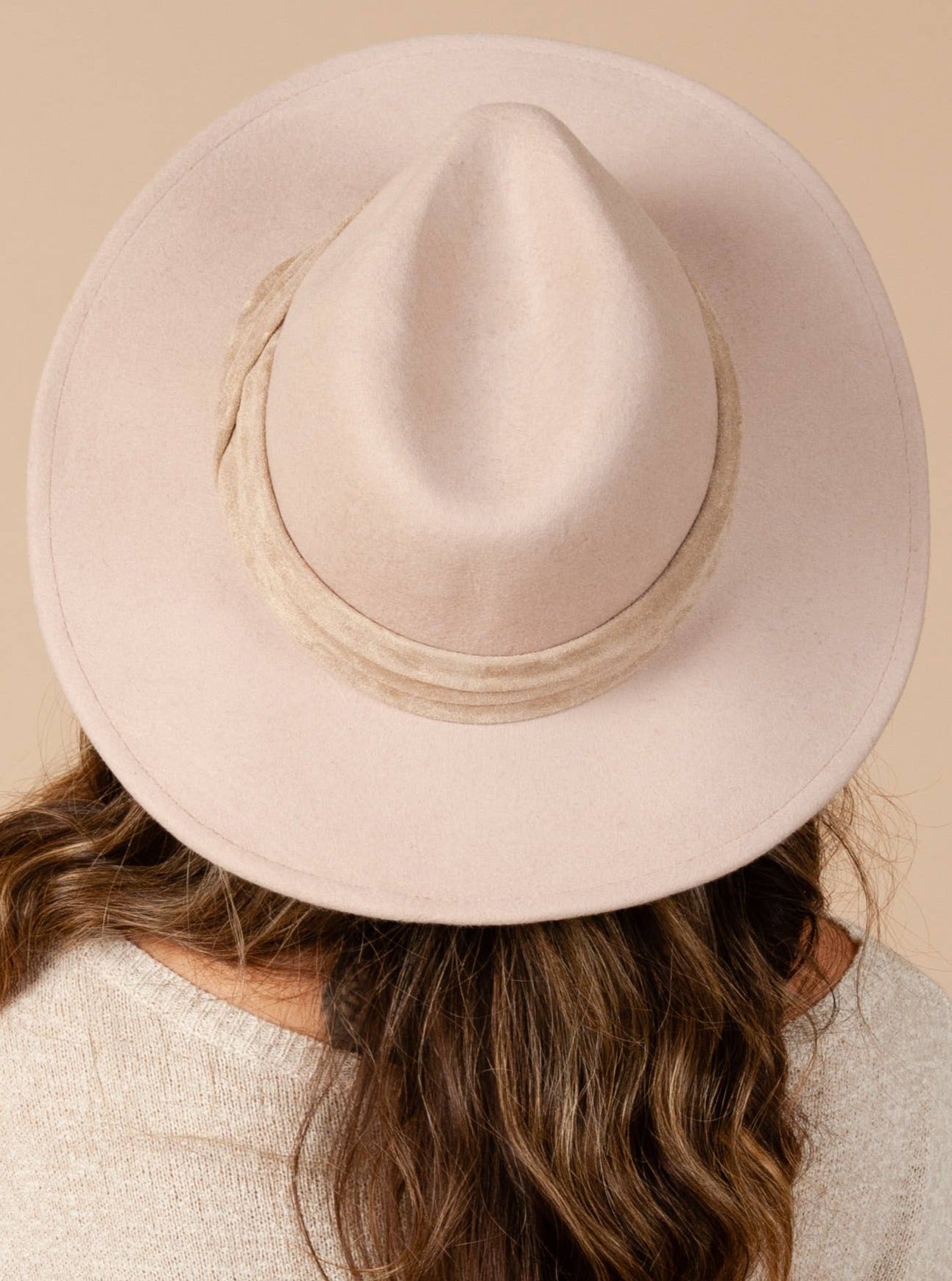 LOVELY WOOL FEDORA-BLUSH