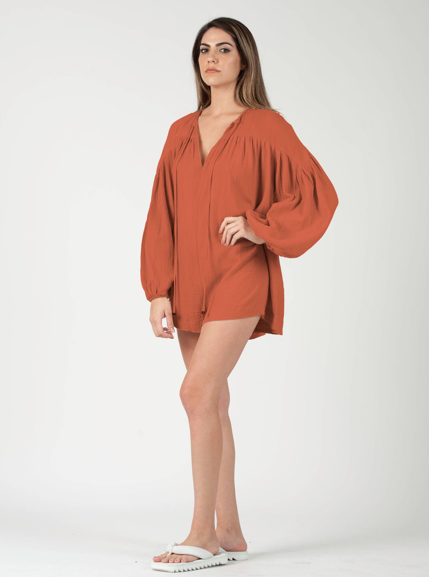 GAUZE ROMPER