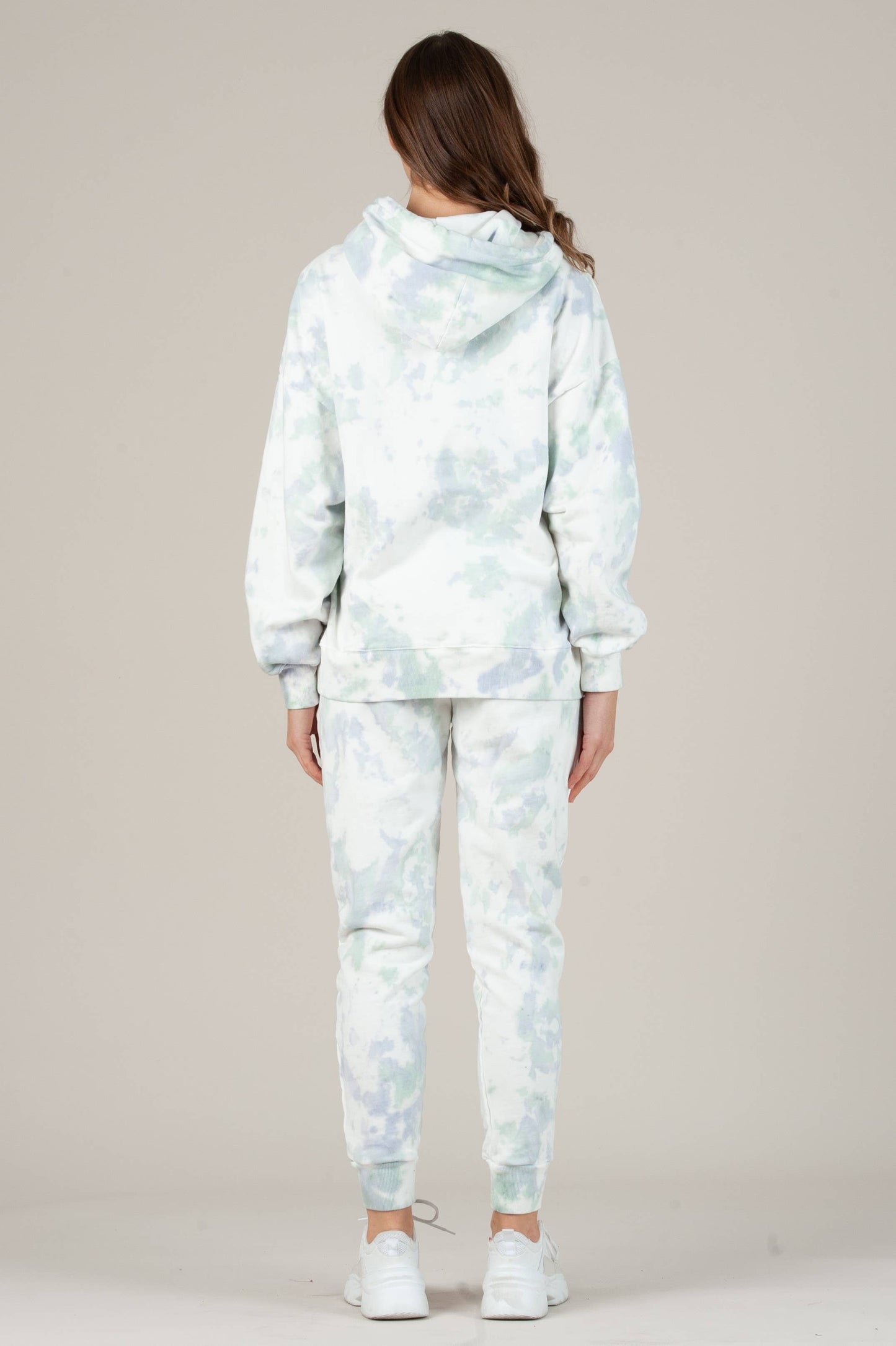 TALLY HOODIE-BLUE GREEN TIE DYE