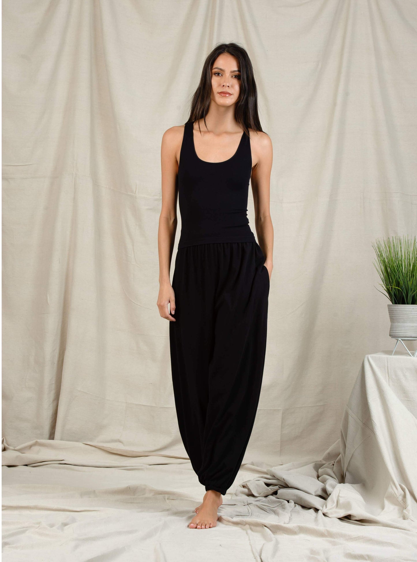 JAMMY BRAMI SEAMLESS TANK-BLACK