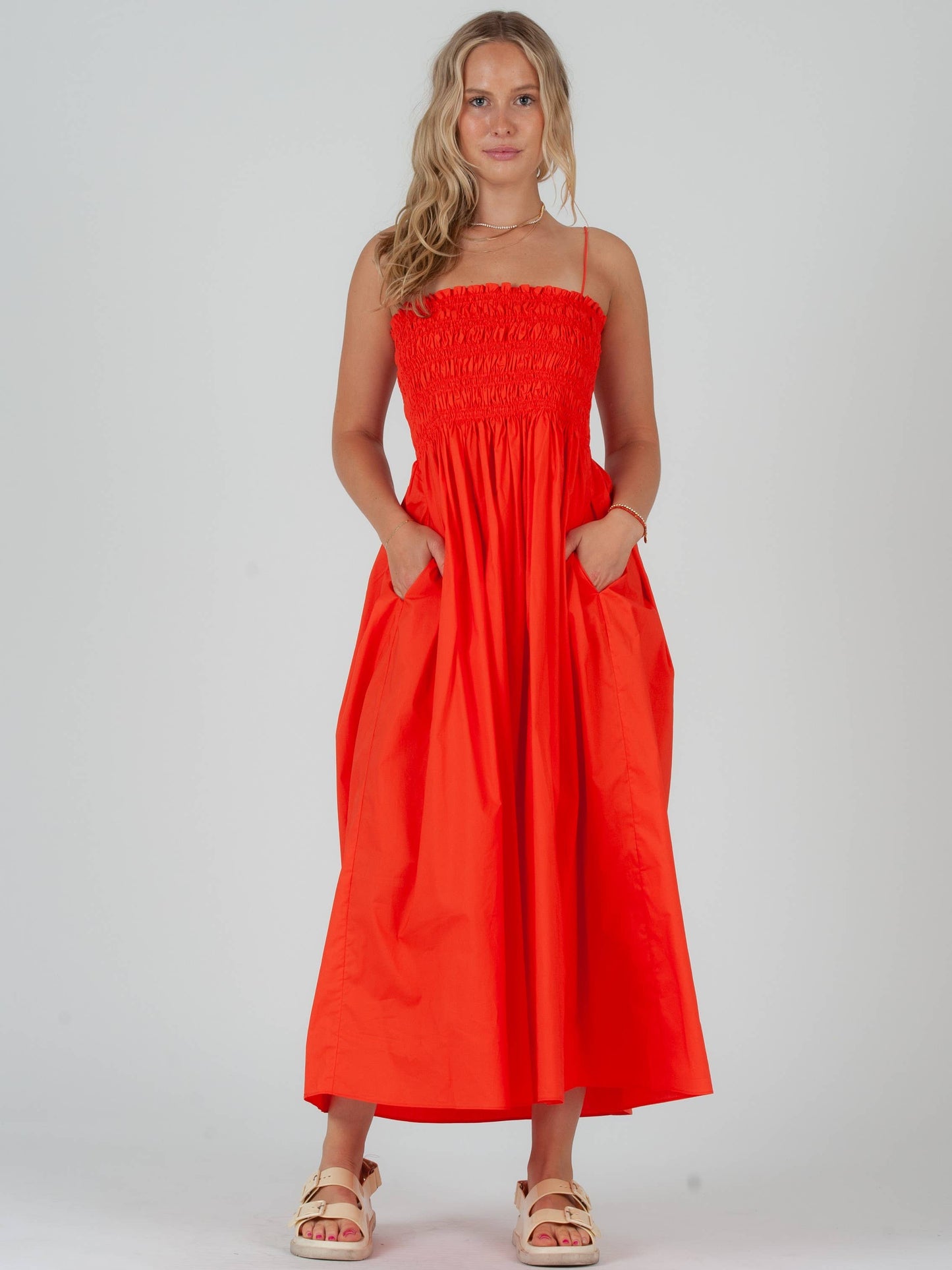 ORANGE COTTON DRESS