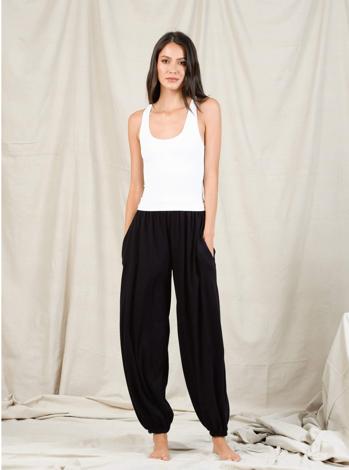 JAMMY BRAMI SEAMLESS TANK-WHITE